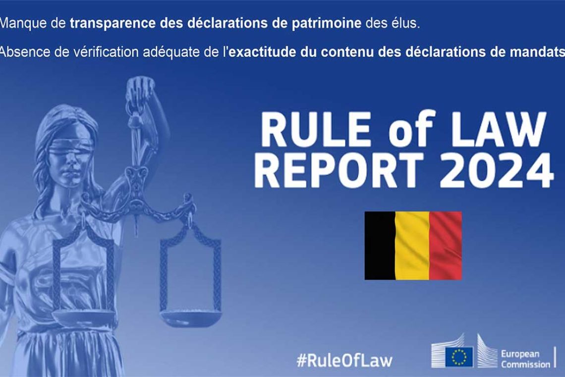 Rapport RULE OF LAW 2024: La Belgique épinglée 