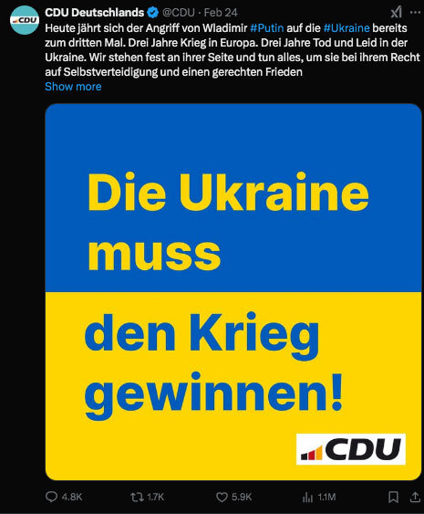 CDU Ukraine muss gewinnen